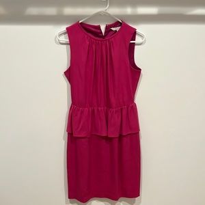 Trina Turk peplum dress in magenta, size 6. Good condition.